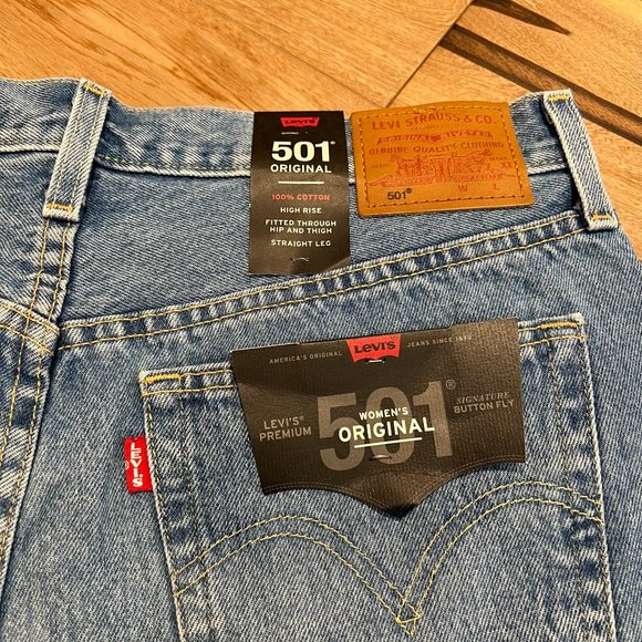 New Levi's 501 High Rise Short in Faultline Distressed Size 30 - Picture 9 of 14